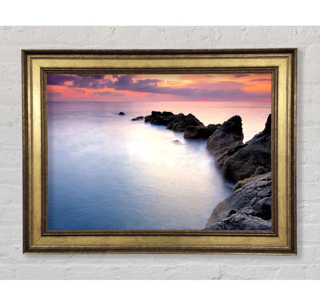 Beautiful Serene Ocean Rocks - Single Picture Frame Art Prints Bright Star Größe: 84,1 cm H x 142,2 cm B x 8 cm T on Productcaster.