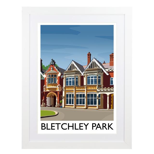 Bletchey Park Portrait - Print 17 Stories Size: 50cm H x 40cm W x 3cm D, Frame Option: White Framed on Productcaster.