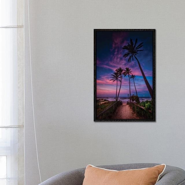 Palm Tranquility von Ben Mulder - Galerie-verpackte Leinwand Giclée auf Leinwand Beachcrest Home Größe: 66,04 cm H x 45,72 cm B, Format: Schattenfugen on Productcaster.