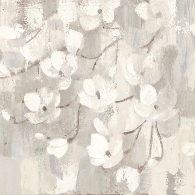 Magnolias In Spring I Neutral by Albena Hristova - Wrapped Canvas Painting Marlow Home Co. Size: 51cm H x 51cm W on Productcaster.