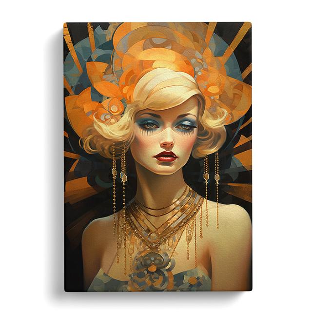 Deco Woman Conceptual - Art Prints Marlow Home Co. Size: 76cm H x 50cm W x 3cm D on Productcaster.