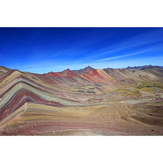 Heimdal Colorful Rainbow Mountain - Wrapped Canvas Photograph Alpen Home Size: 81cm H x 122cm W x 3.8cm D on Productcaster.