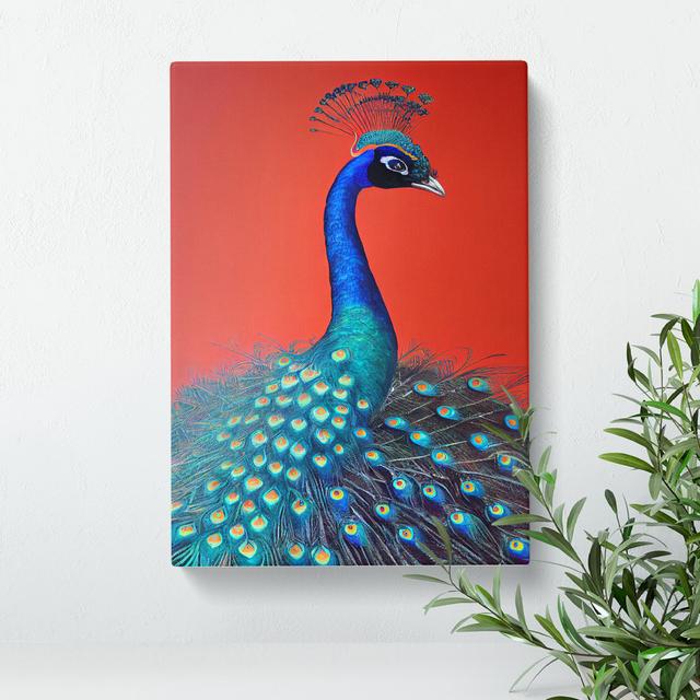 Extraordinary Peacock - Wrapped Canvas Graphic Art Latitude Vive Size: 76cm H x 50cm W x 3cm D on Productcaster.