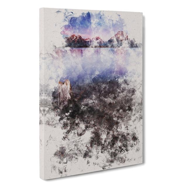 Mountains of Grand Teton Park - Wrapped Canvas Graphic Art East Urban Home Size: 50cm H x 35cm W x 3cm D on Productcaster.