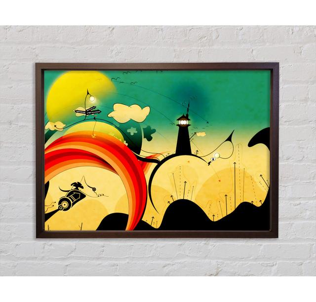 Magical Lighthouse - Single Picture Frame Art Prints on Canvas Bright Star Size: 84.1cm H x 118.9cm W 3.3cm D on Productcaster.