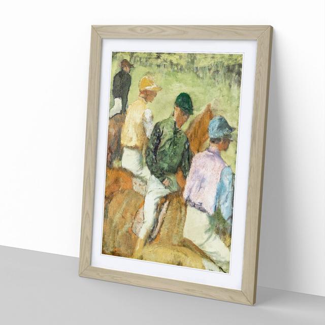 Four Jockeys by Edgar Degas - Picture Frame Painting East Urban Home Frame Option: Oak Framed, Size: 36cm H x 27cm W x 2cm D on Productcaster.