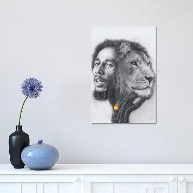 King Marley by Josiah Jones - Wrapped Canvas Print World Menagerie Size: 45.72cm H x 30.48cm W x 1.91cm D, Format: Wrapped Canvas on Productcaster.