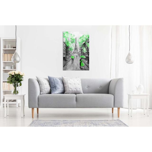 Black & White Paris Painting Canvas Wall Art Picture Print Home Dcor Panther Print Size: 61cm H x 41cm W, Colour: Green on Productcaster.