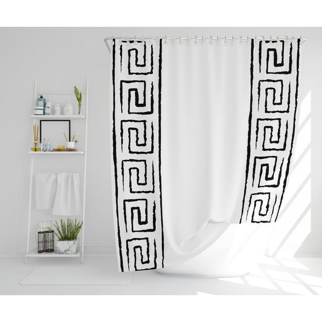 Styrbiorn Polyester Shower Curtain Set Bloomsbury Market Size: 168cm H x 168cm W on Productcaster.