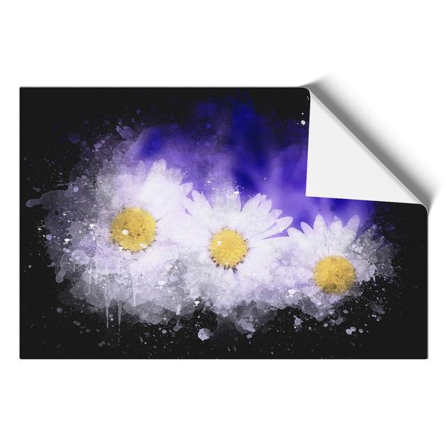 Three White Daisies - Unframed Painting East Urban Home Size: 42cm H x 59cm W x 0.1cm D on Productcaster.