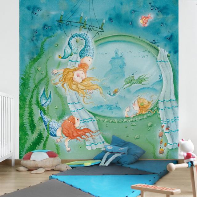 Matilda the Little Mermaid - Matilda Becomes an Acrobat Wallpaper East Urban Home Size: 2.88m L x 2.88m W on Productcaster.