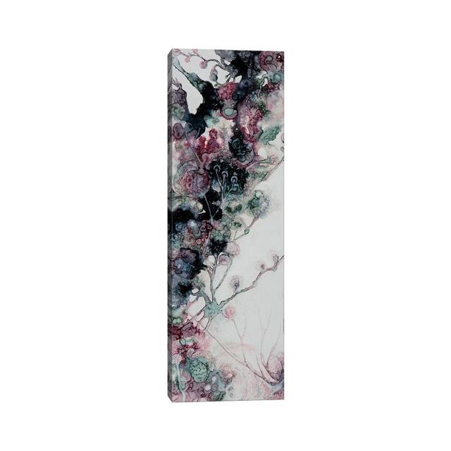 Moody Floral by Mishel Schwartz - Panoramic Painting Print on Canvas Ebern Designs Format: Wrapped Canvas, Size: 91.44cm H x 30.48cm W x 1.91cm D on Productcaster.