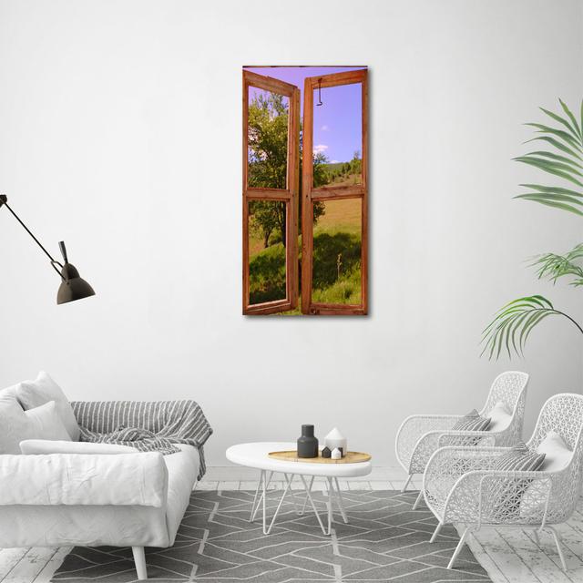 Landschaft vor dem Fenster - Kunstdrucke auf Leinwand Ebern Designs on Productcaster.