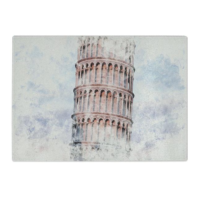 Leaning Tower of Pisa Vol.2 Watercolour Chopping Board East Urban Home Size: 28.5cm W x 39cm L on Productcaster.