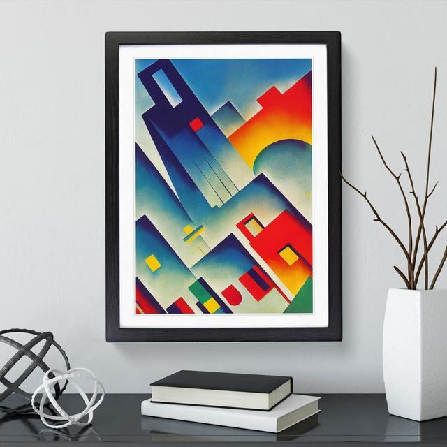 Unique Architecture No.3 Skyscraper - Print Metro Lane Format: Black Picture Frame, Matte Colour: White, Size: 66cm H x 48cm W on Productcaster.