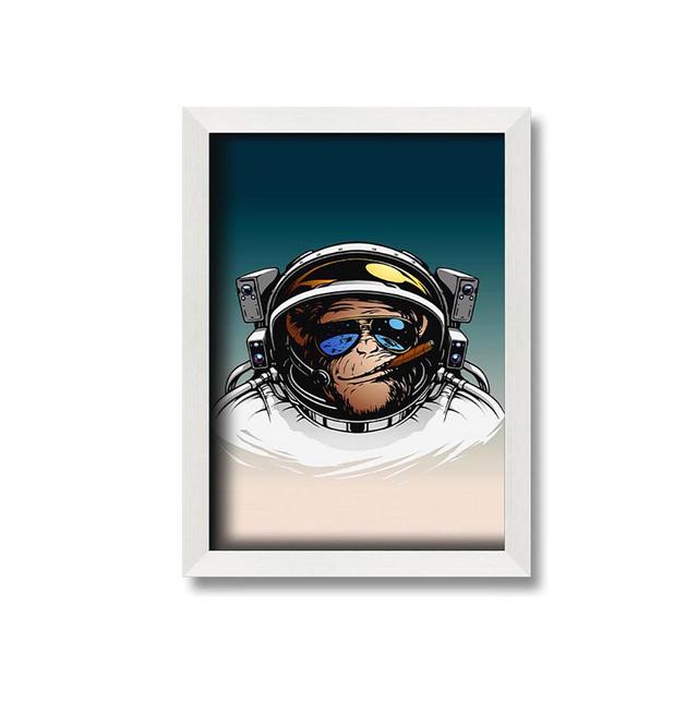 Astronaut Monkey - Single Picture Frame Art Prints Happy Larry Size: 59.7cm H x 42cm W x 10cm D on Productcaster.