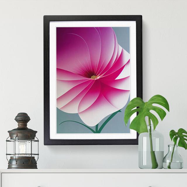 FRM-V0523-364X Carnation Flower Suprematism - Single Picture Frame Print ClassicLiving Size: 34cm H x 25cm W x 2cm D, Format: Oak Framed on Productcaster.