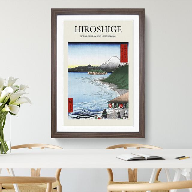 The Seven Ri Beach by Utagawa Hiroshige - Picture Frame Painting East Urban Home Size: 65cm H x 48cm W x 2cm D, Frame Option: Walnut Framed on Productcaster.