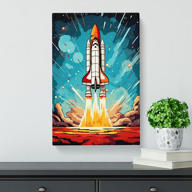 Spaceship Pop - Print Harriet Bee Size: 60cm H x 40cm W x 3cm D on Productcaster.