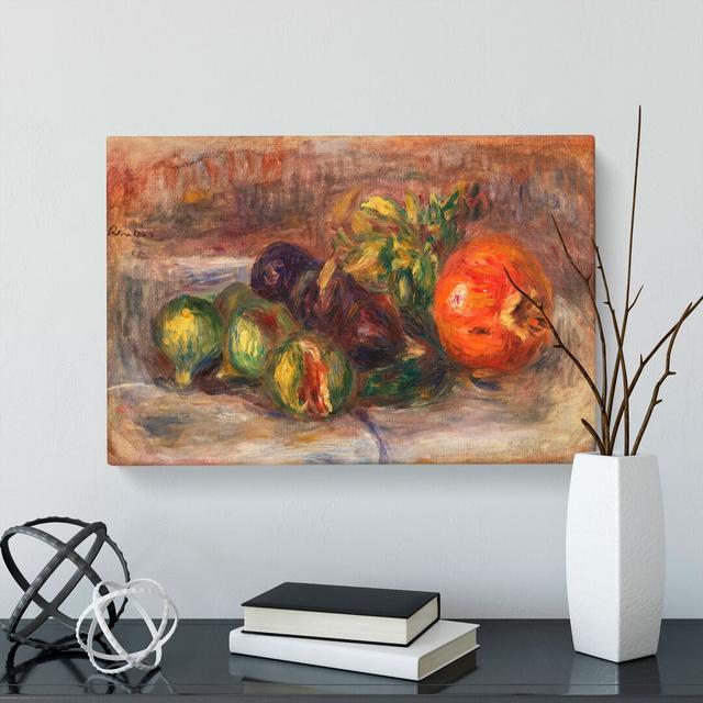 Pomegranate and Figs by Pierre-Auguste Renoir - Wrapped Canvas Painting East Urban Home Size: 60cm H x 91cm W x 3cm D on Productcaster.