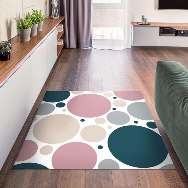 Square Frabasilio Geometric Machine Woven Area Rug East Urban Home Rug Size: Square 100cm on Productcaster.