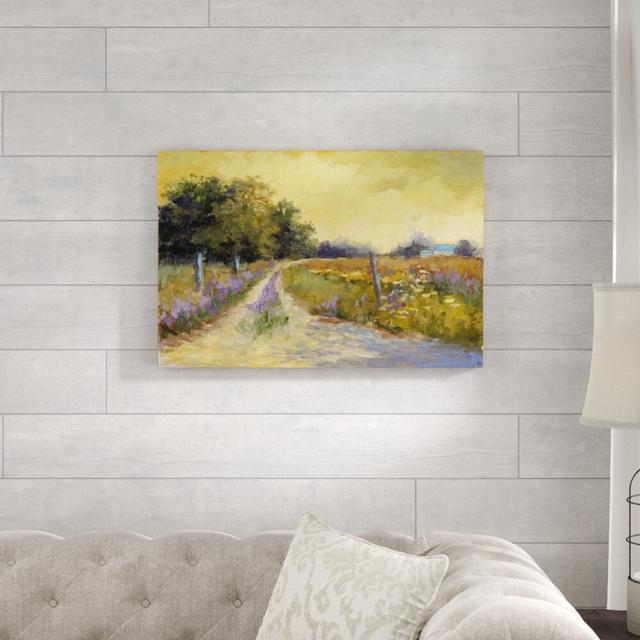 Falls Golden Fields by Mary Jean Weber - Wrapped Canvas Painting Blue Elephant Size: 51cm H x 76cm W on Productcaster.