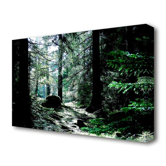 Trickling Stream Landscape - Wrapped Canvas Photograph Print East Urban Home Size: 66 cm H x 101.6 cm W on Productcaster.