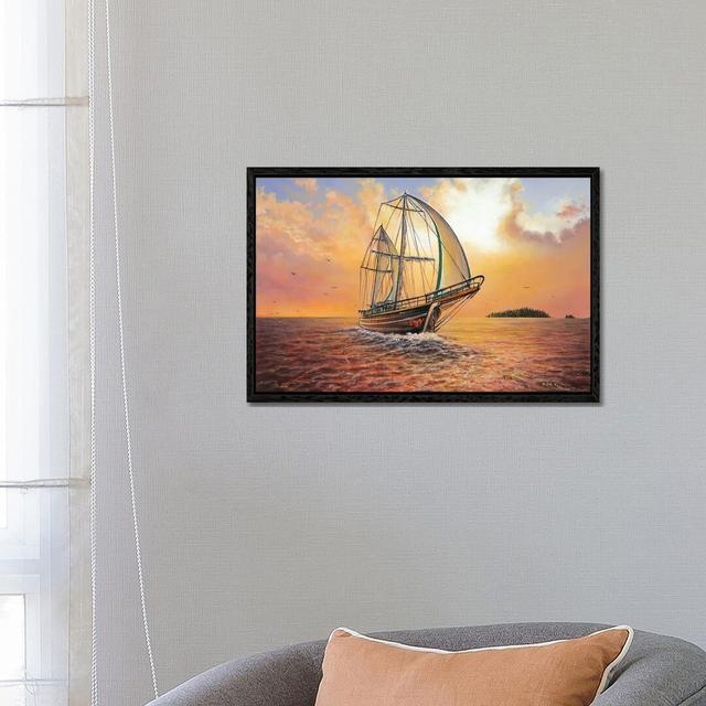 Just Passing by ColorByFeliks - Print on Canvas Breakwater Bay Size: 45.72cm H x 66.04cm W x 3.81cm D, Format: Black Framed on Productcaster.