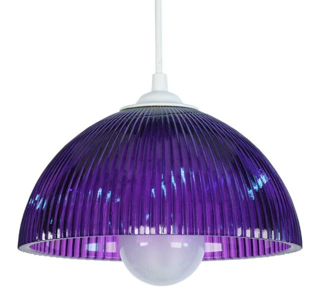 Cully 1 - Light Dome Pendant Latitude Run Shade Colour: Purple on Productcaster.