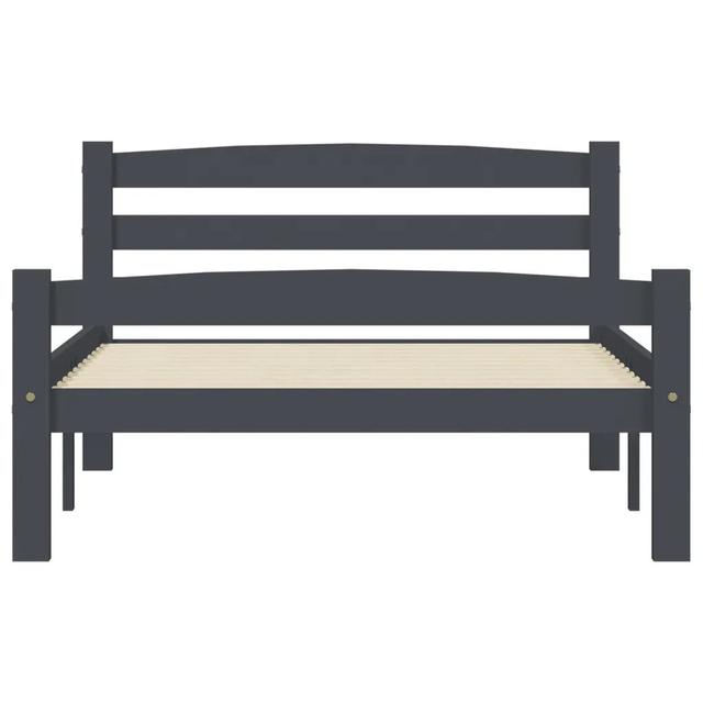 Beeman Bed Frame Marlow Home Co. Size: European Single (90 x 200cm), Colour: Dark Brown on Productcaster.