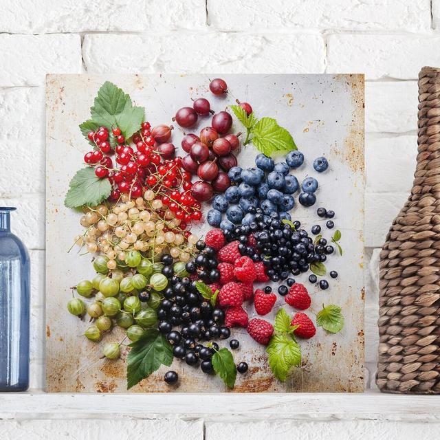 Mixture of Berries on Metal - Wrapped Canvas Graphic Art Ebern Designs Format: 260g/m² Canvas, Size: 60cm H x 60cm W on Productcaster.