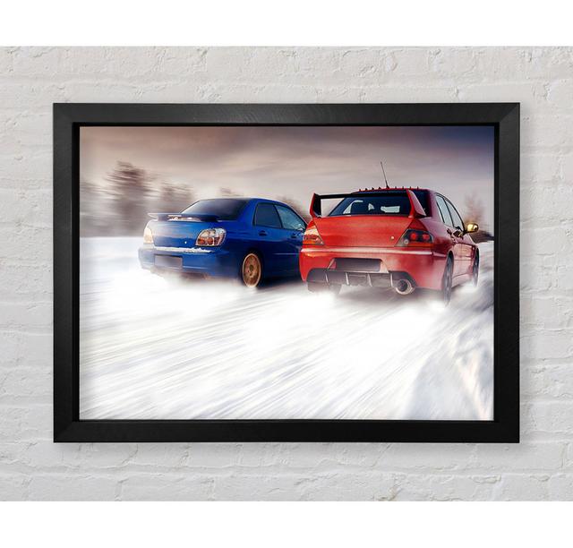 Ford GT Race - Single Picture Frame Art Prints Bright Star Size: 100cm H x 141.4cm W x 3.4cm D on Productcaster.