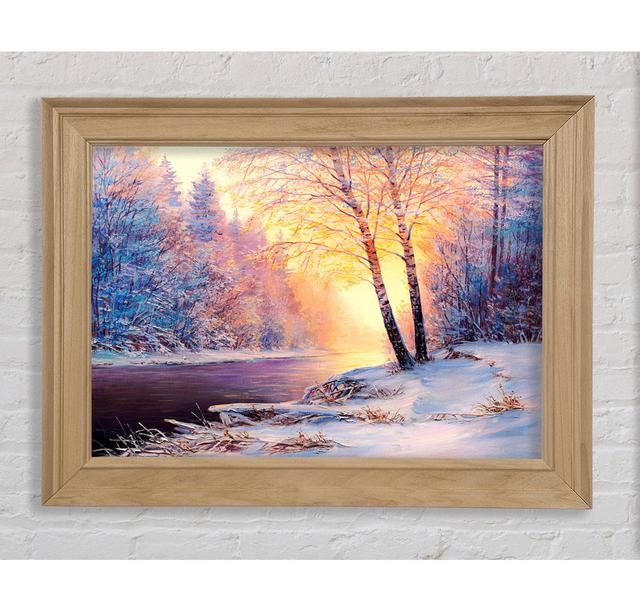 Iced Winter Beauty - Single Picture Frame Art Prints Bright Star Size: 42cm H x 59.7cm W x 8cm D on Productcaster.