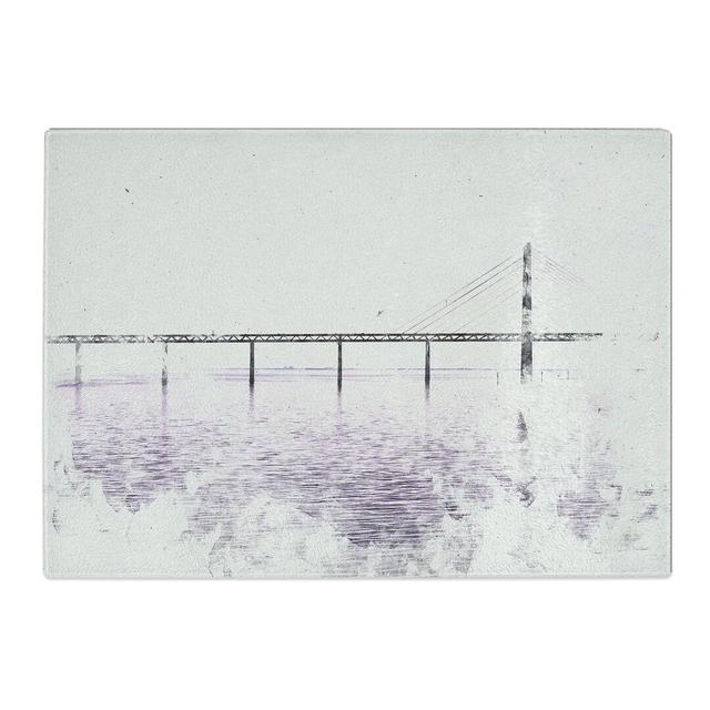 Tempered Glass Oresund Bridge Chopping Board East Urban Home Size: 20 cm x 28.5 cm on Productcaster.