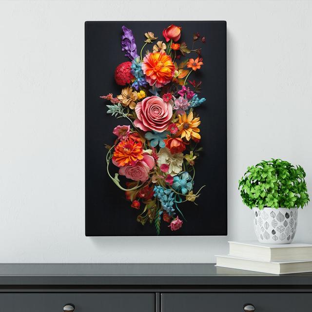 Floral Conceptual - No Frame Print Marlow Home Co. Size: 50cm H x 35cm W x 3cm D on Productcaster.