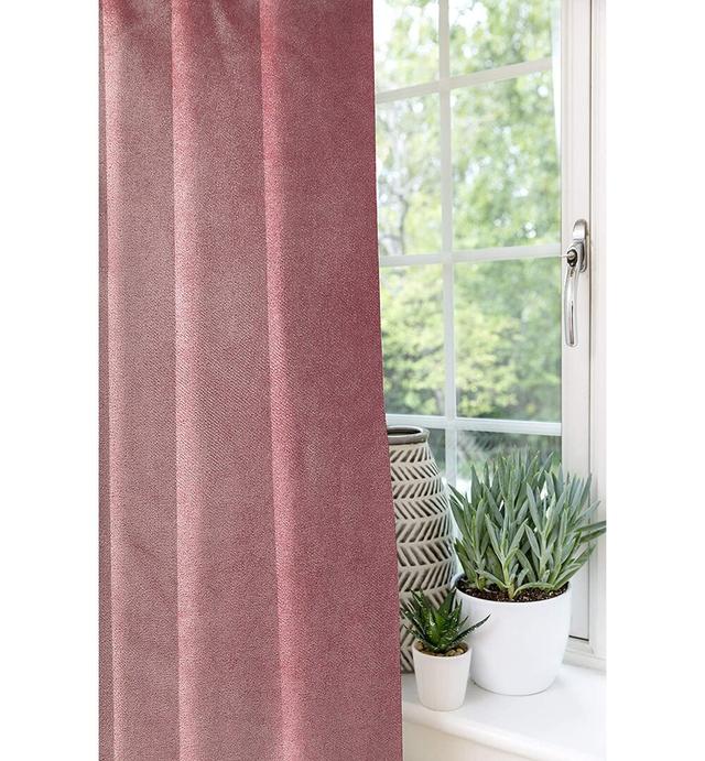 Symple Stuff Matt Velvet Curtains 2 Panels | Spice Orange Red Luxury Soft Made To Order Curtains & Drapes | Cotton Eyelet Blackout Lined Width 228Cm ( on Productcaster.