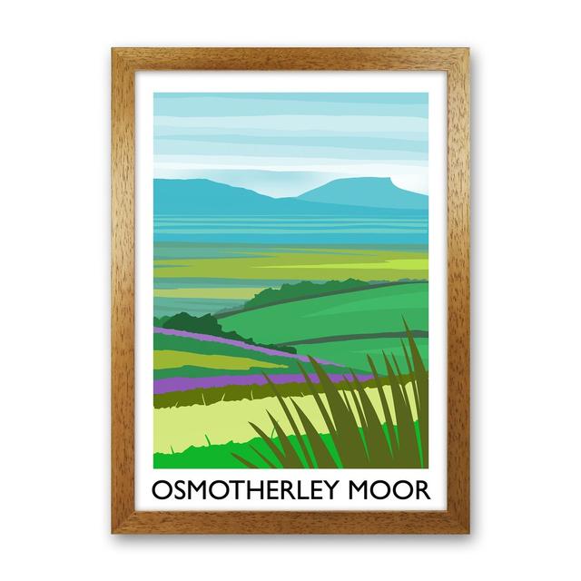 Osmotherley Moor Portrait by Richard O'Neill - Graphic Art Corrigan Studio Size: 34cm H x 25cm W x 3cm D, Format: Brown Framed on Productcaster.