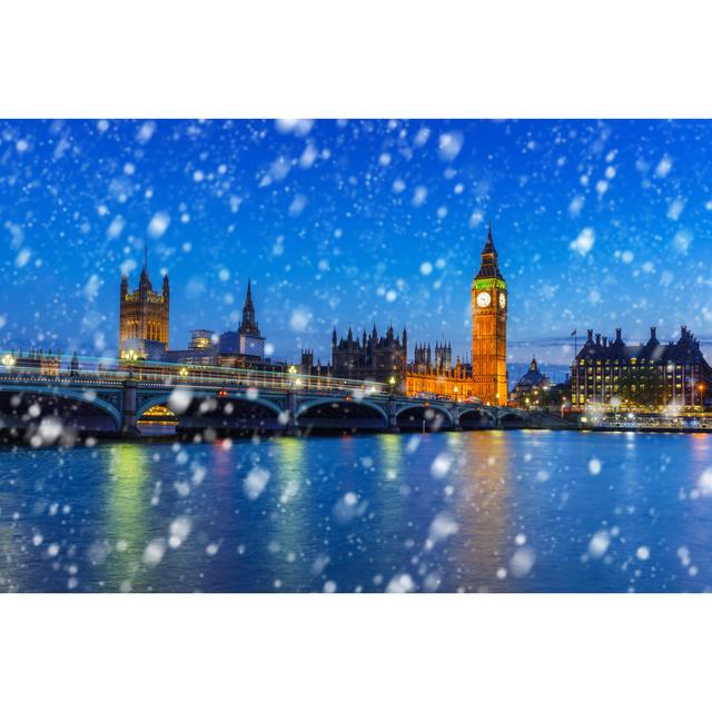 Pontianak Westminster Bridge In Winter by Patryk_Kosmider - Wrapped Canvas Photograph 17 Stories Size: 20cm H x 30cm W x 3.8cm D on Productcaster.