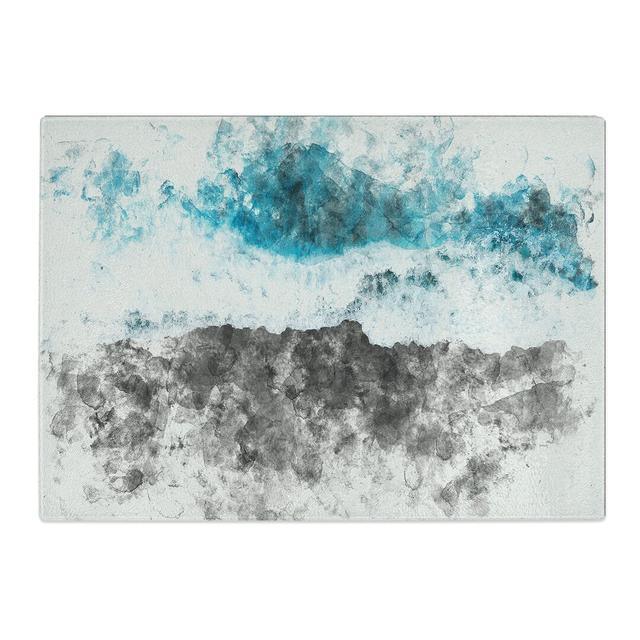 Tempered Glass Australian Seascape View Watercolour Chopping Board East Urban Home Size: 20 cm x 28.5 cm on Productcaster.