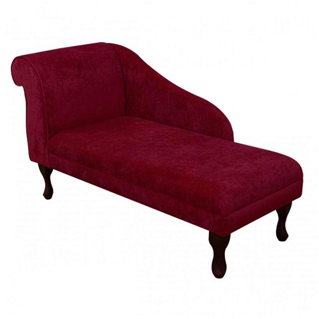 Chaise Longue Beaumont Body Fabric: Velvet, Leg Colour: Black on Productcaster.