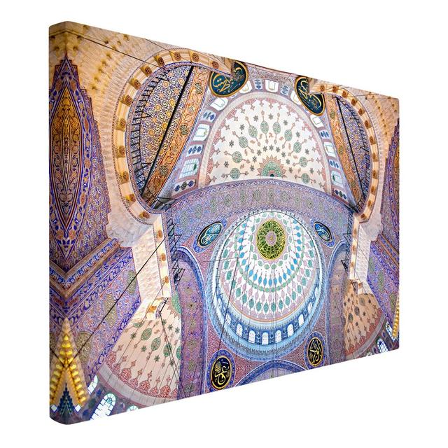 Blue Mosque - Wrapped Canvas Photograph Print East Urban Home Size: 100cm L x 150cm W on Productcaster.