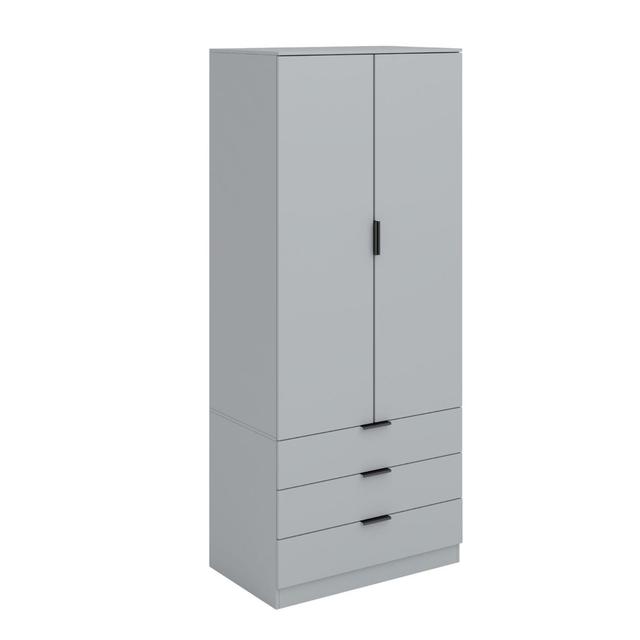 Palwick 2 Door Wardrobe 17 Stories Colour: Grey on Productcaster.