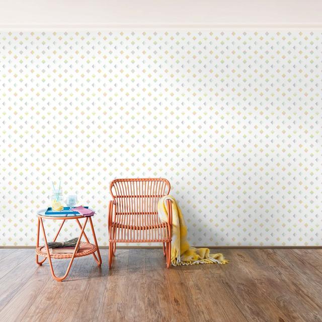 Pastel Triangles Semi-Gloss Wallpaper Roll East Urban Home Material quality: Standard (110g/m²), Size: 4.8m x 320cm on Productcaster.