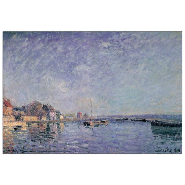 'Canal Du Loing' by Sisley Art Print East Urban Home Size: 68cm H x 100cm W x 1.8cm D on Productcaster.