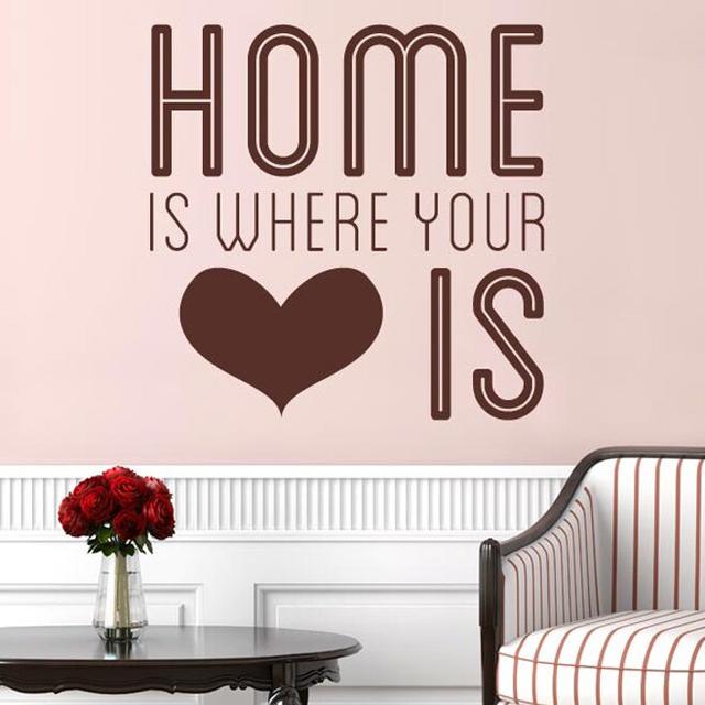 Home Is Where Your Heart Is Cute Wall Sticker 17 Stories Colour: Light Blue on Productcaster.