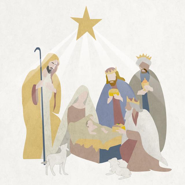 Nativity 6 - Wrapped Canvas Art Prints Astoria Grand Size: 76cm H x 76cm W on Productcaster.