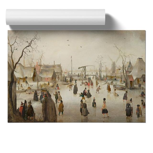 2570_Winter Scene On The Ice Vol.3 By Hendrick Avercamp East Urban Home Size: 42cm H x 59cm W x 0.1cm D on Productcaster.