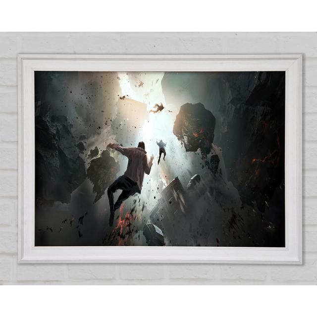 Jumping Into The Abyss - Single Picture Frame Art Prints Ebern Designs Size: 21cm H x 29.7cm W x 1.5cm D on Productcaster.