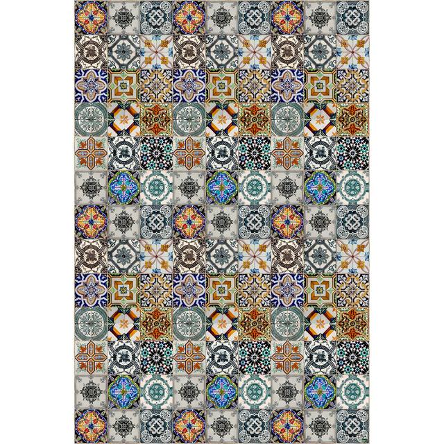 Halona Geometric Blue/Yellow Area Rug Bloomsbury Market Rug Size: Rectangle 155 x 230cm on Productcaster.