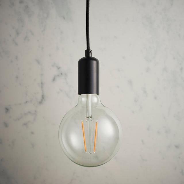 Drishya 1 - Light Bulb Pendant Hashtag Home Finish: Matt Black Paint on Productcaster.